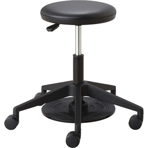 Scranton & Co Products Foot Pedal Lab Stool 3437BL Black Vinyl
