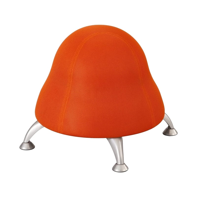 Scranton & Co Low Profile Vinyl Upholstered Ball Chair in Orange