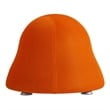 Scranton & Co Low Profile Vinyl Upholstered Ball Chair in Orange