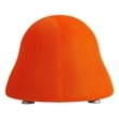 Scranton & Co Low Profile Vinyl Upholstered Ball Chair in Orange