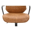 Scranton & Co Contemporary Leather Executive Swivel Office Chair in Cigare Tan
