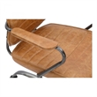 Scranton & Co Contemporary Leather Executive Swivel Office Chair in Cigare Tan
