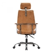 Scranton & Co Contemporary Leather Executive Swivel Office Chair in Cigare Tan