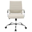 Scranton & Co Mid-Century Faux Leather Executive Swivel Office Chair in Tan