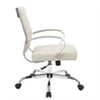 Scranton & Co Mid-Century Faux Leather Executive Swivel Office Chair in Tan