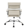 Scranton & Co Mid-Century Faux Leather Executive Swivel Office Chair in Tan
