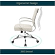 Scranton & Co Mid-Century Faux Leather Executive Swivel Office Chair in Tan