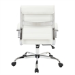 Scranton & Co Modern Leatherette Executive Swivel Office Chair in White