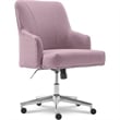 Scranton & Co Modern Fabric/Stainless Steel Office Chair in Lilac/Chrome