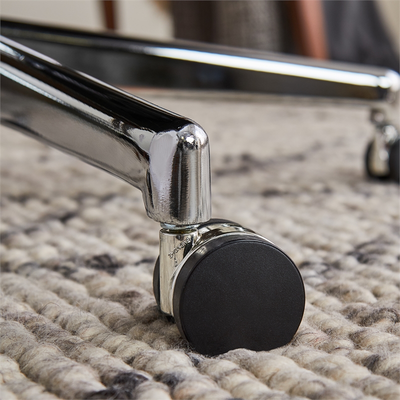 Scranton & Co Modern Home Office Chair  in Soft Medium Gray Fabric