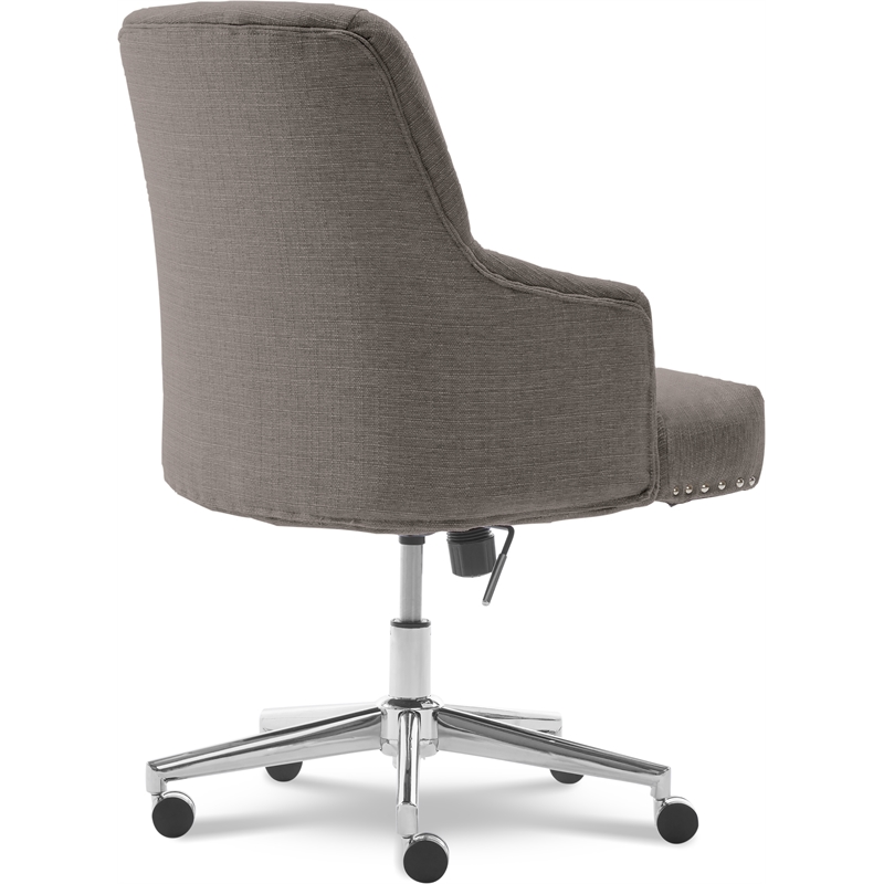 Scranton & Co Modern Home Office Chair  in Soft Medium Gray Fabric