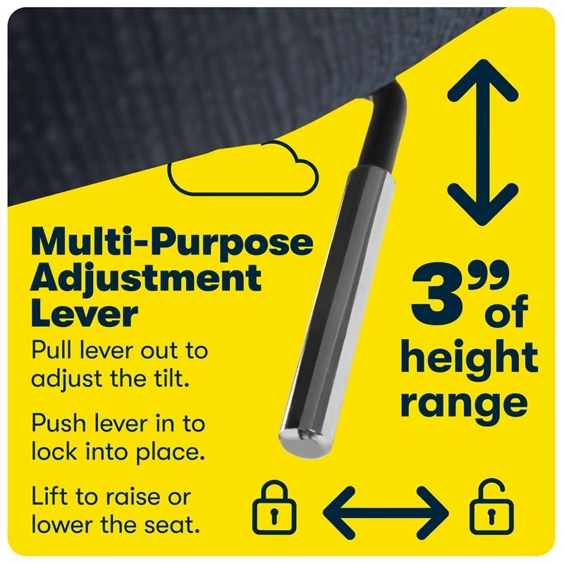 Scranton & Co Fabric Home Office Chair with Memory Foam Cushioning in Blue