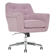 Scranton & Co Modern Fabric/Stainless Steel Office Chair in Chrome/Lilac