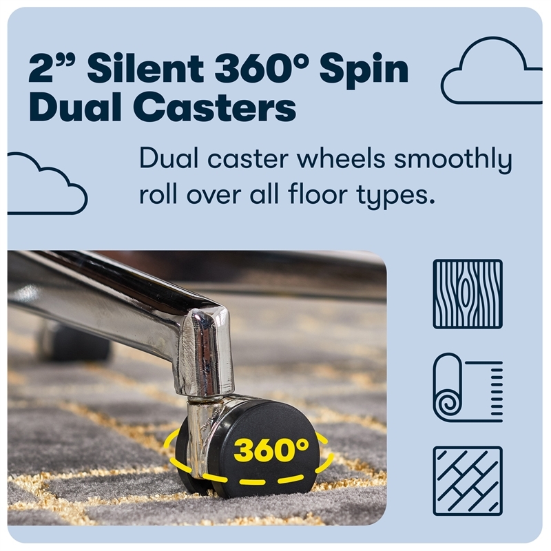 Scranton & Co Modern Fabric/Stainless Steel Office Chair in Chrome/Lilac