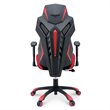 Scranton & Co Modern Mesh Fabric Gaming Computer Chair in Black/Red