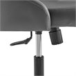Scranton & Co Faux Leather Tufted Office Swivel Chair in Black and Gray