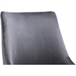 Scranton & Co Velvet Swivel Adjustable Office Chair in Soft Gray/Rich Gold