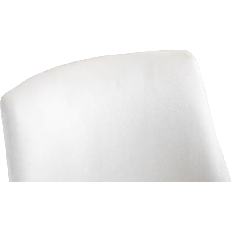Scranton & Co Contemporary Velvet Swivel Adjustable Office Chair in Cream