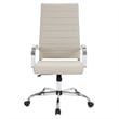 Scranton & Co High-Back Mid-Century Modern Leather Office Chair in Tan