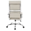 Scranton & Co High-Back Mid-Century Modern Leather Office Chair in Tan