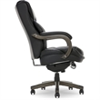 Scranton & Co Modern Faux Leather & Wood Executive Chair in Black