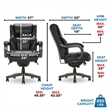 Scranton & Co Modern Faux Leather & Wood Executive Chair in Black