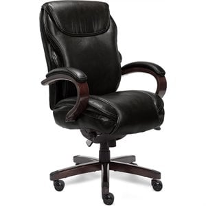Scranton & Co Modern Executive Office Chair Black Bonded Leather