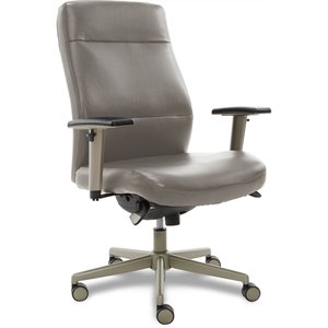 Scranton & Co Modern Executive Office Chair Grey Bonded Leather