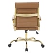 Scranton & Co Modern Faux Leather/Steel Adjustable Office Chair in Light Brown