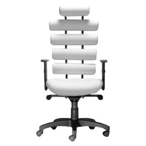 Scranton & Co Contemporary Office Chair in White Faux Leather