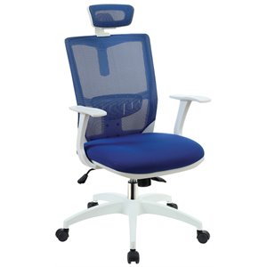 Scranton & Co Contemporary Fabric Office Chair in Blue