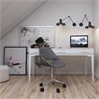 Scranton & Co Adjustable Swivel Fabric Executive Office Chair in Gray