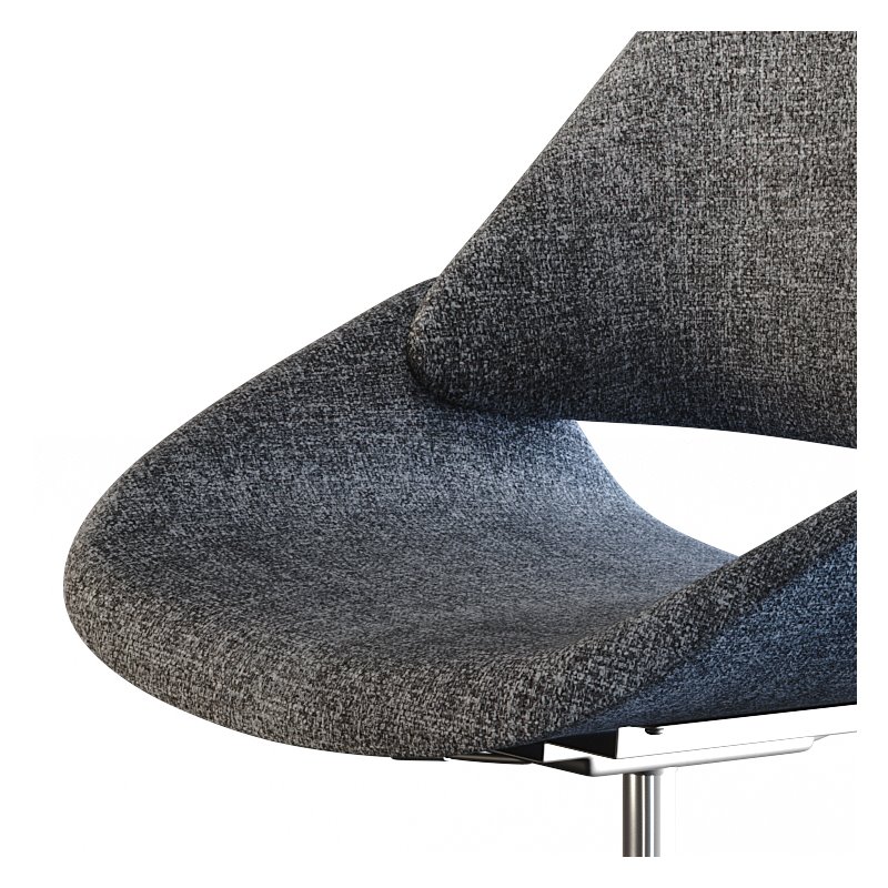 Scranton & Co Adjustable Swivel Fabric Executive Office Chair in Gray