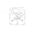 Scranton & Co Adjustable Swivel Fabric Executive Office Chair in Gray