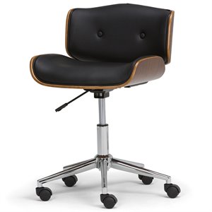 Scranton & Co Swivel Adjustable Executive Computer Office Chair in Black