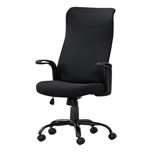 Scranton & Co 40.5&quot Contemporary Fabric Ergonomic Swivel Office Chair in Black