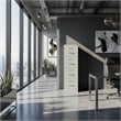 Scranton & Co 4-Drawer Contemporary Metal Vertical Filing Cabinet in Light Gray