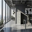 Scranton & Co 4-Drawer Contemporary Metal Vertical Filing Cabinet in Light Gray