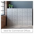 Scranton & Co 4-Drawer Contemporary Metal Vertical Filing Cabinet in Light Gray