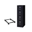 Scranton & Co 2 Piece Filing Cabinet and File Caddy Set in Black