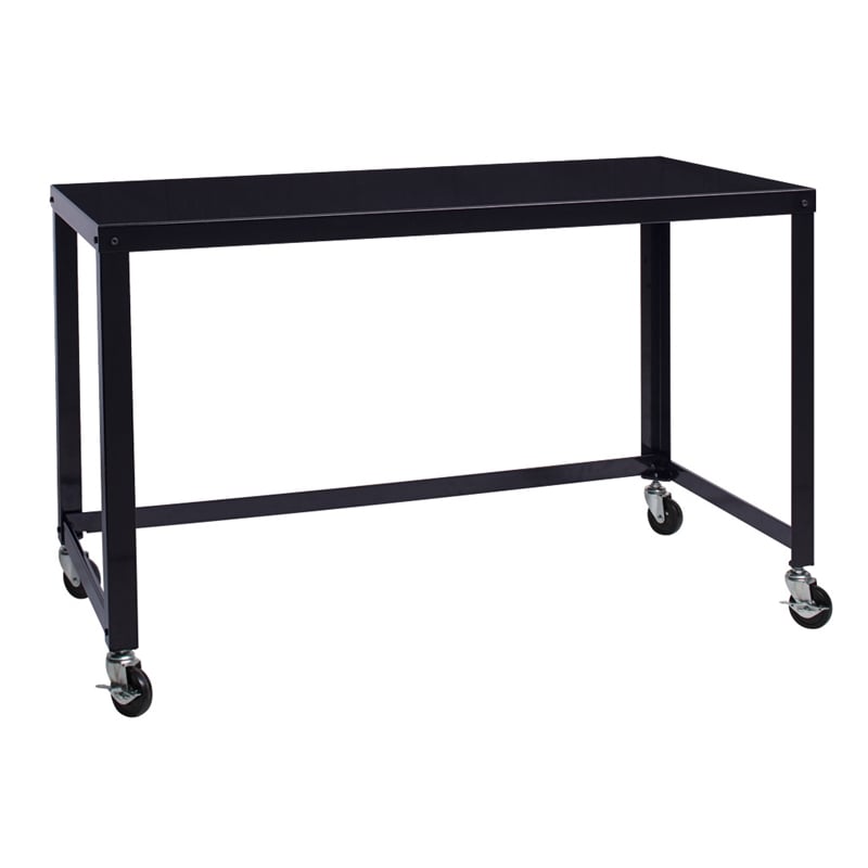 Scranton & Co 2 Piece Office Set with Filing Cabinet and Desk in Black