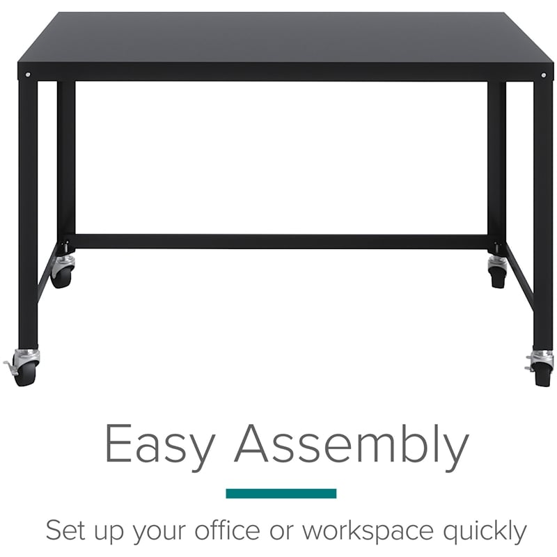 Scranton & Co 2 Piece Office Set with Filing Cabinet and Desk in Black