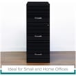 Scranton & Co Set of 2 4 and 3 Drawer Filing Cabinets in Black