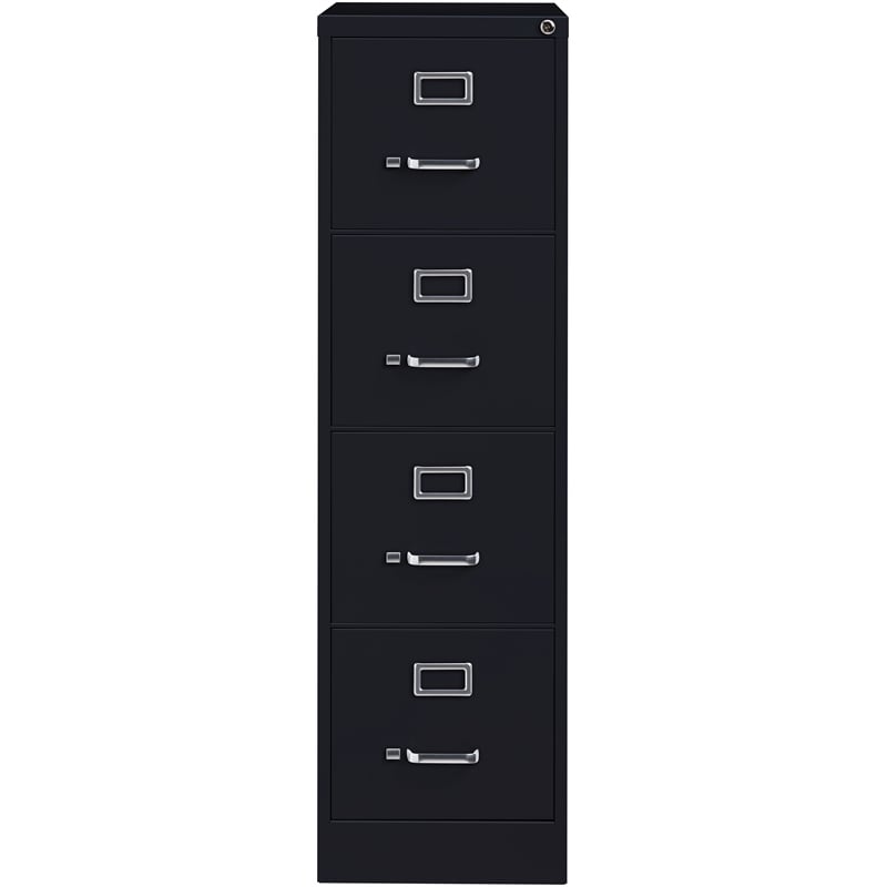 Scranton & Co Set of 2 4 and 3 Drawer Filing Cabinets in Black