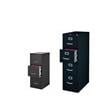 Scranton & Co Set of 2 4 and 3 Drawer Filing Cabinets in Black