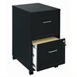 Scranton & Co 2 Set of 4 Drawer and Mobile 2 Drawer File Cabinet in Black