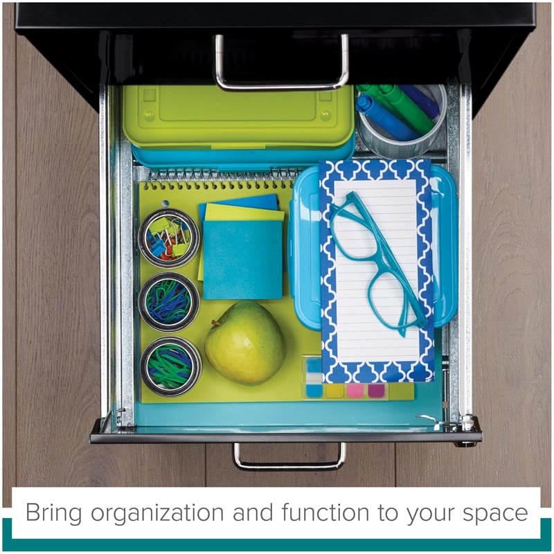 Scranton & Co 2 Set of 4 Drawer and Mobile 2 Drawer File Cabinet in Black