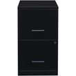 Scranton & Co 2 Drawer Letter File Cabinet in Black (Set of 5)