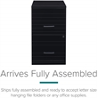 Scranton & Co 2 Drawer Letter File Cabinet in Black (Set of 5)