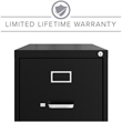 Scranton & Co Set of 2 Credenza Desk & Letter Width Vertical Filing Cabinet